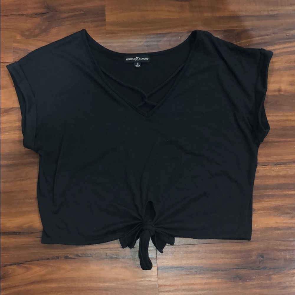 Black tie crop top